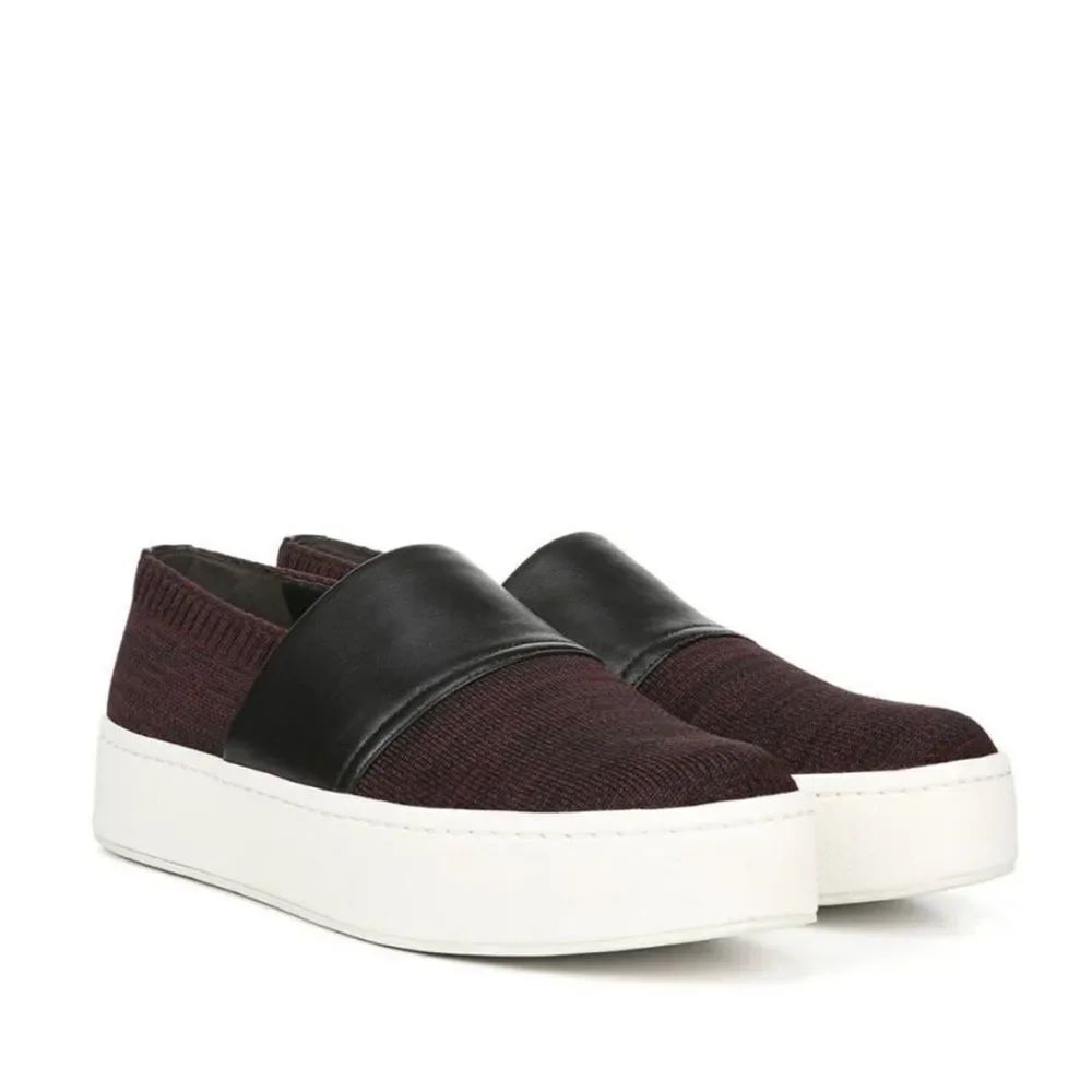 VINCE Bordeaux Ward Slip On Platform Shoes-7